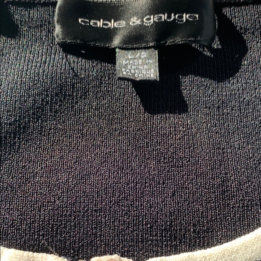 Cable & Gauge Black and White Sweater